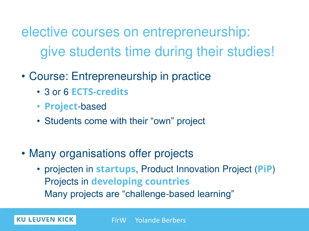 elective courses on entrepreneurship give