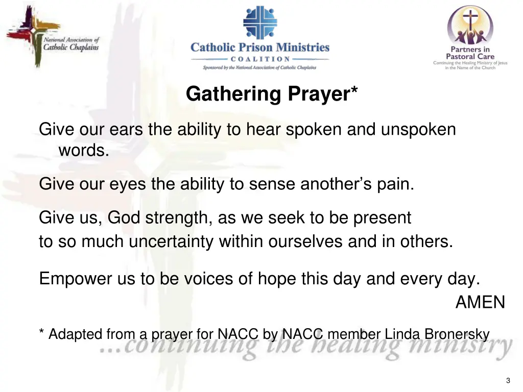 gathering prayer 1