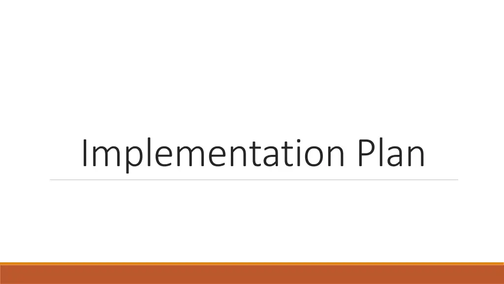 implementation plan