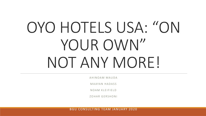 oyo hotels usa on your own not any more