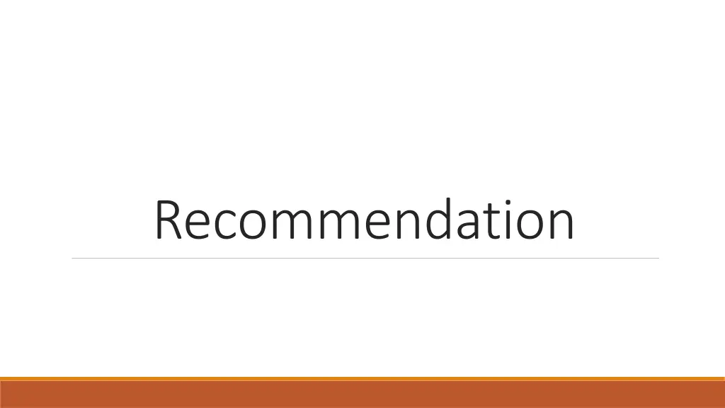 recommendation