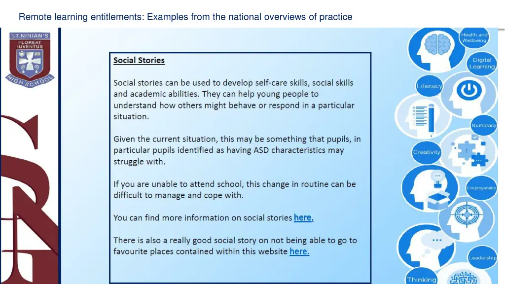 remote learning entitlements examples from 2