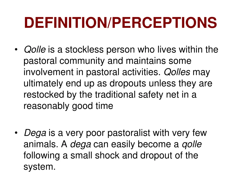 definition perceptions 1