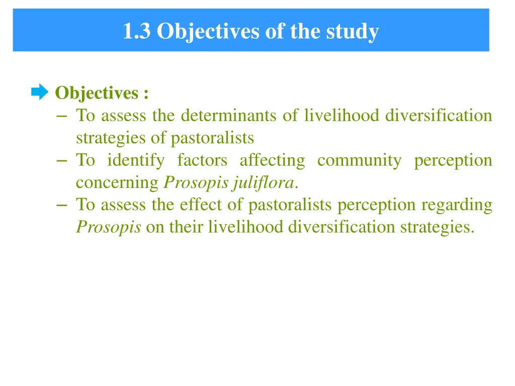 1 3 objectives of the study