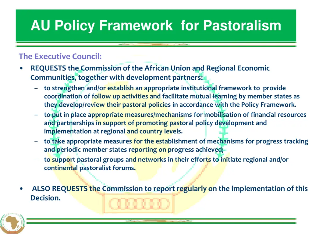 au policy framework for pastoralism 10