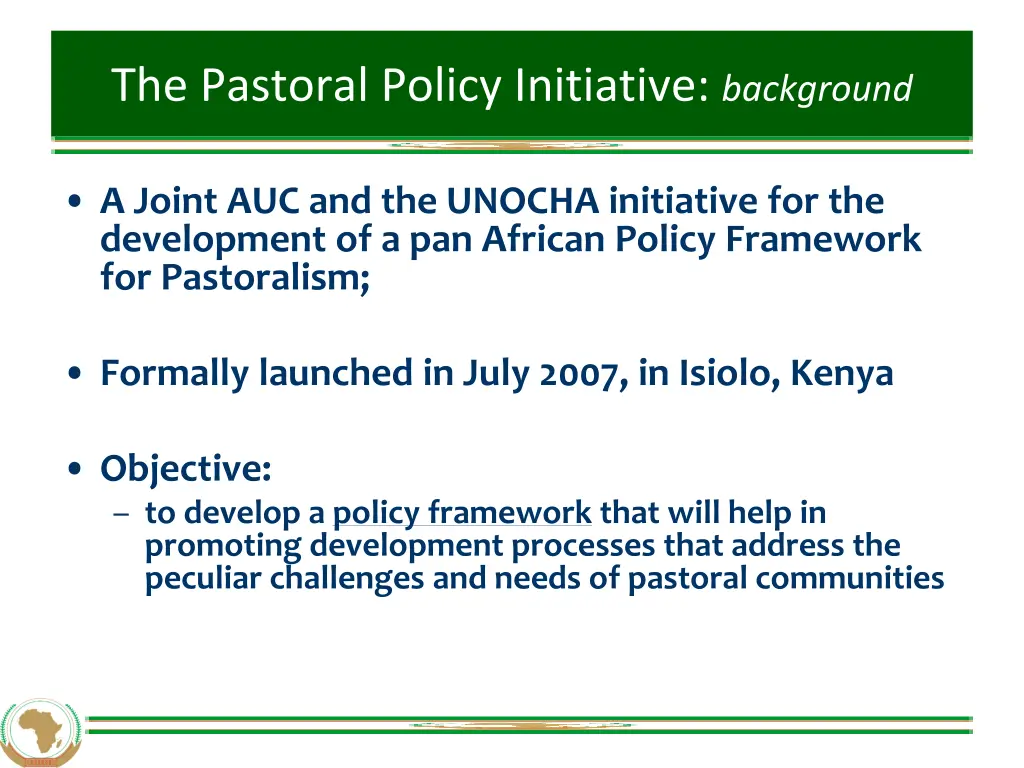 the pastoral policy initiative background 2