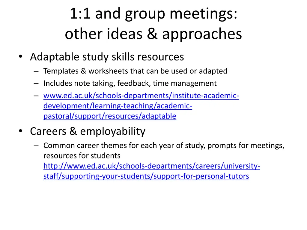 1 1 and group meetings other ideas approaches 1