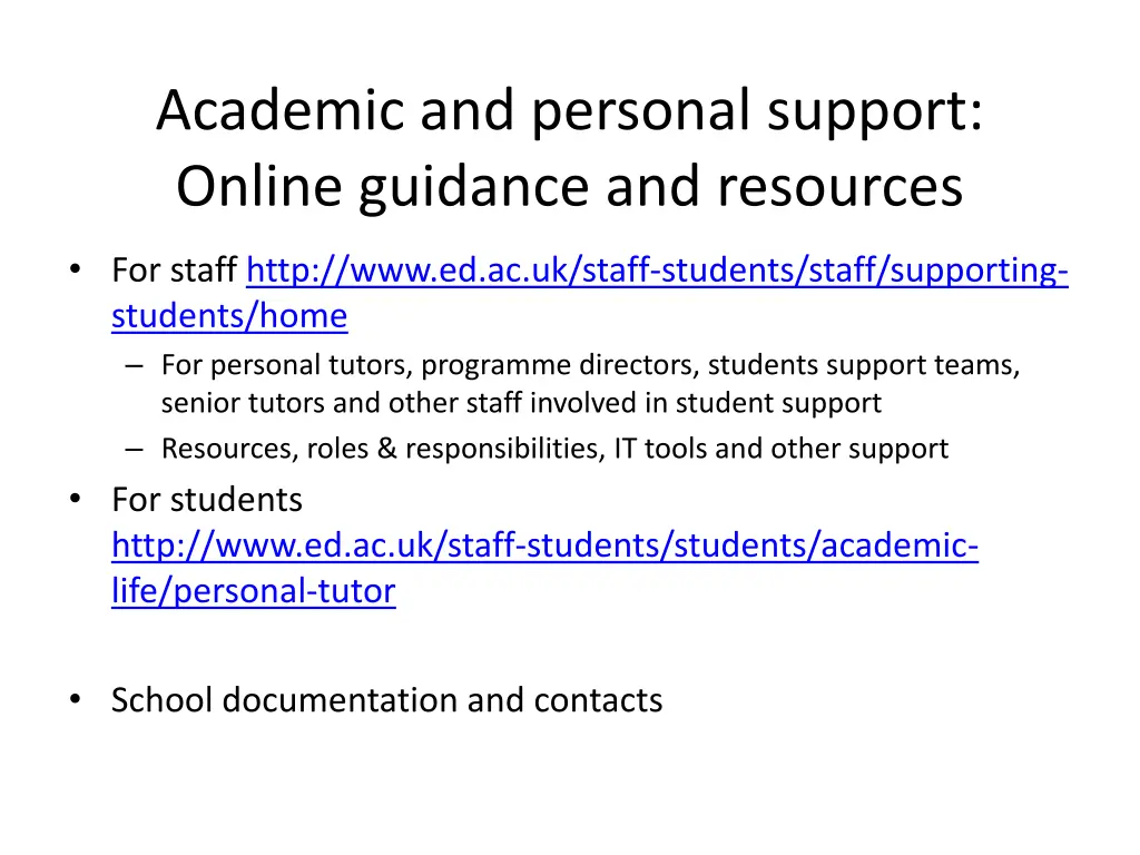 academic and personal support online guidance