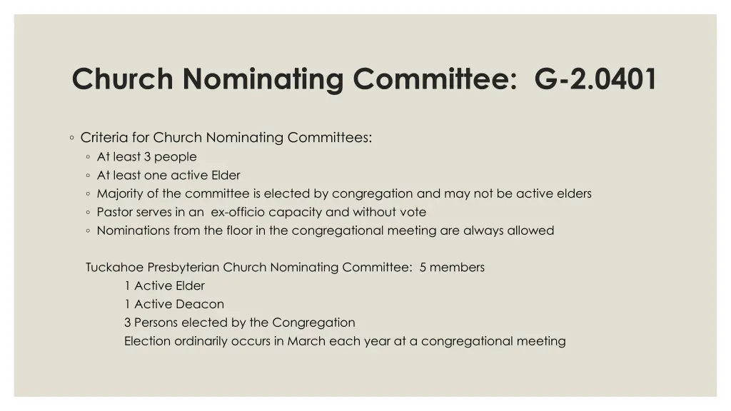 church nominating committee g 2 0401