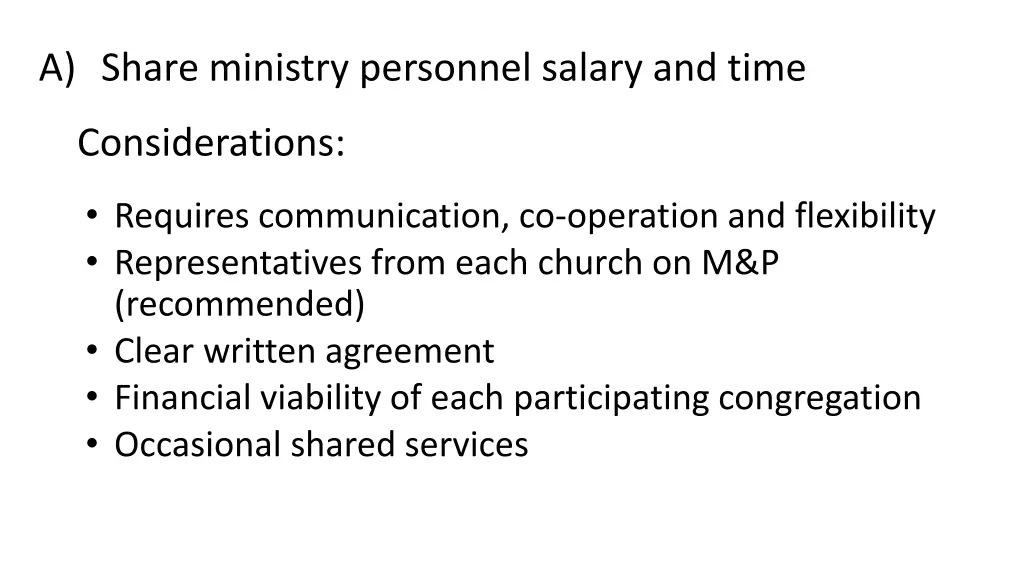 a share ministry personnel salary and time 1