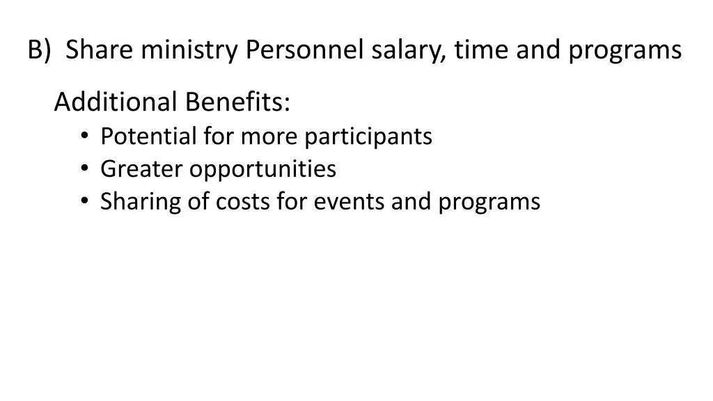 b share ministry personnel salary time