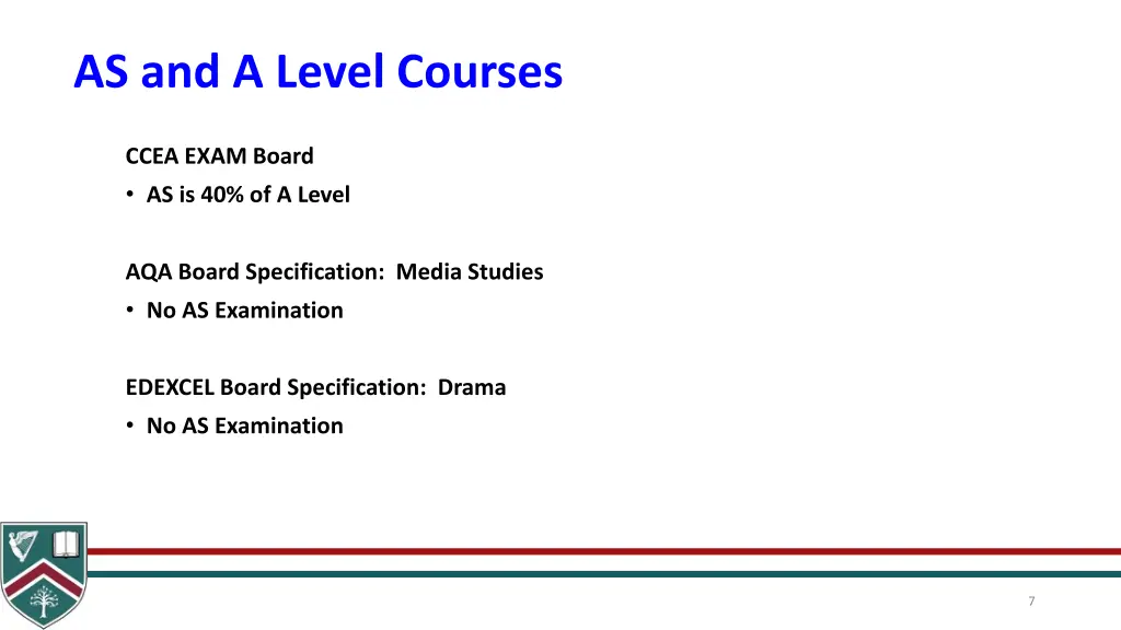 as and a level courses