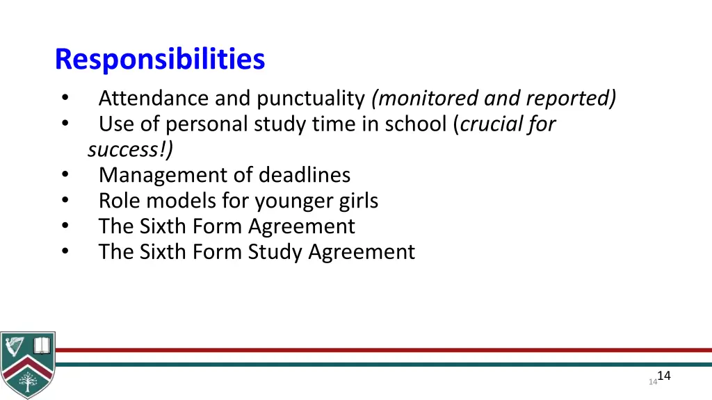 responsibilities attendance and punctuality