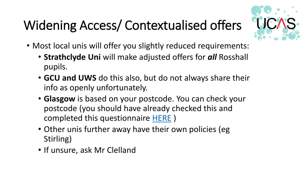 widening access contextualised offers widening