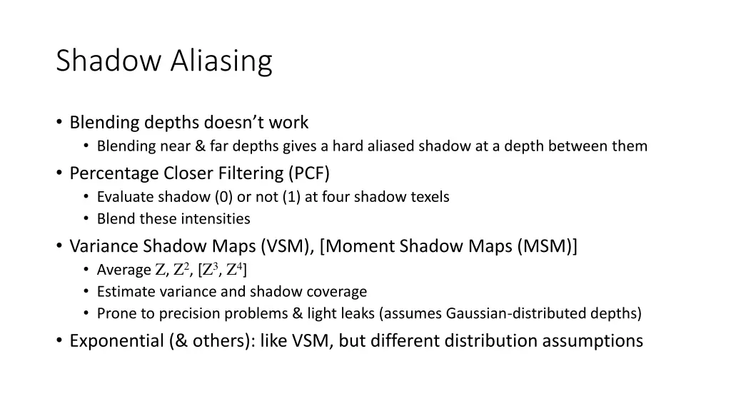 shadow aliasing