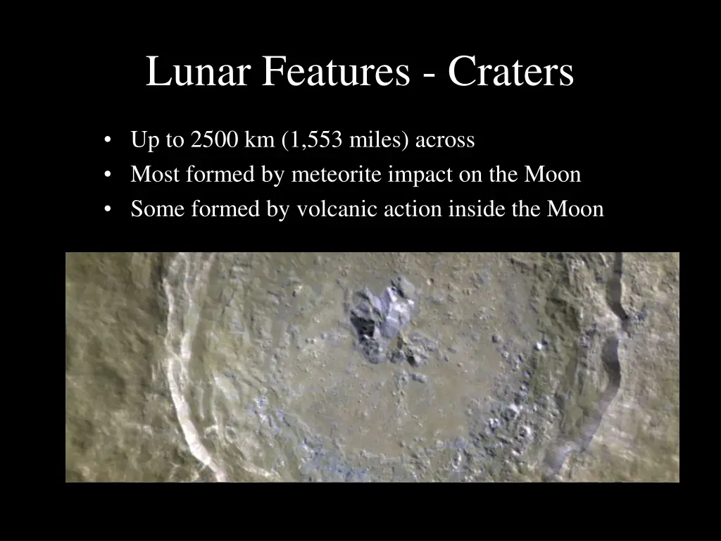 lunar features craters