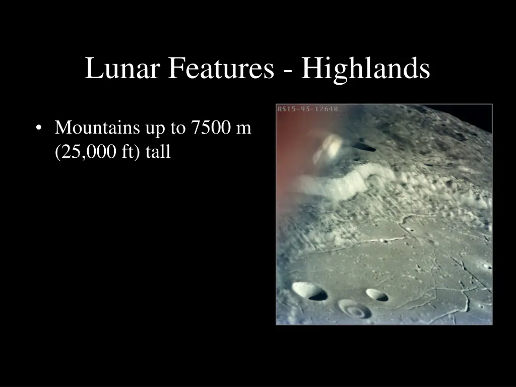 lunar features highlands