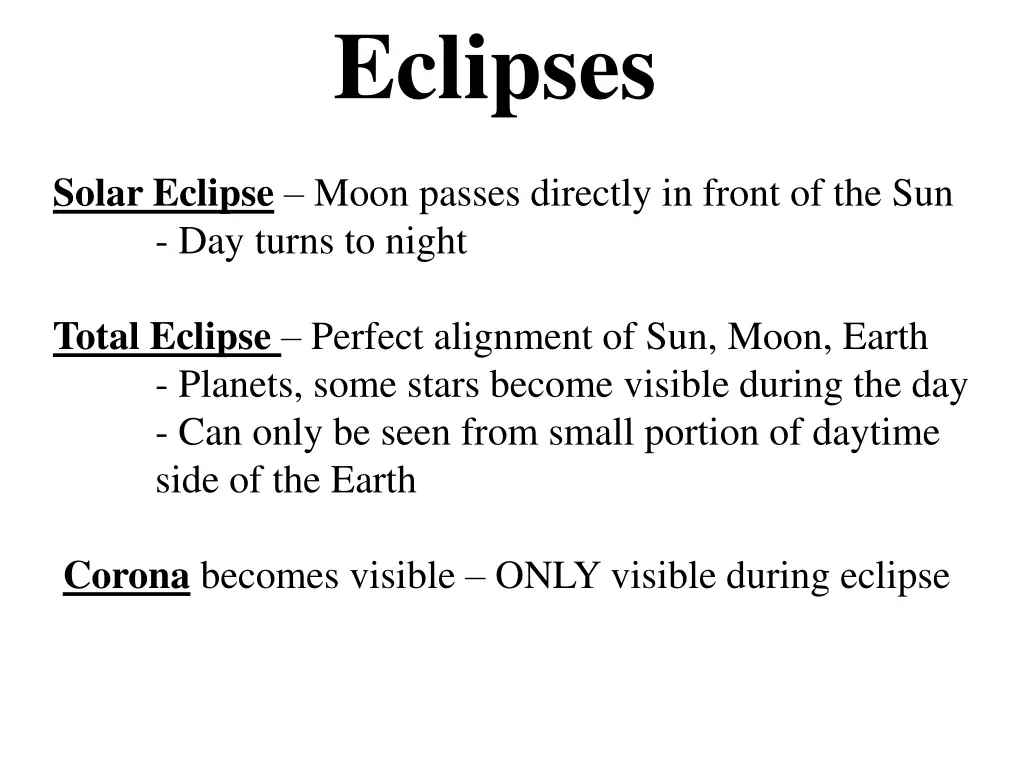 eclipses