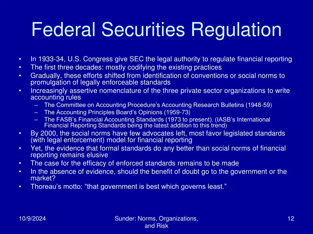 federal securities regulation