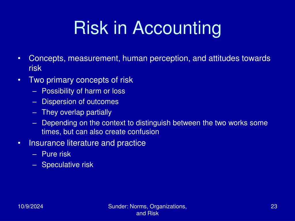 risk in accounting