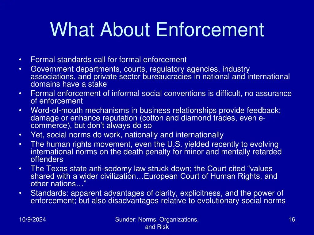 what about enforcement