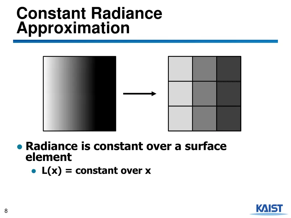 constant radiance approximation