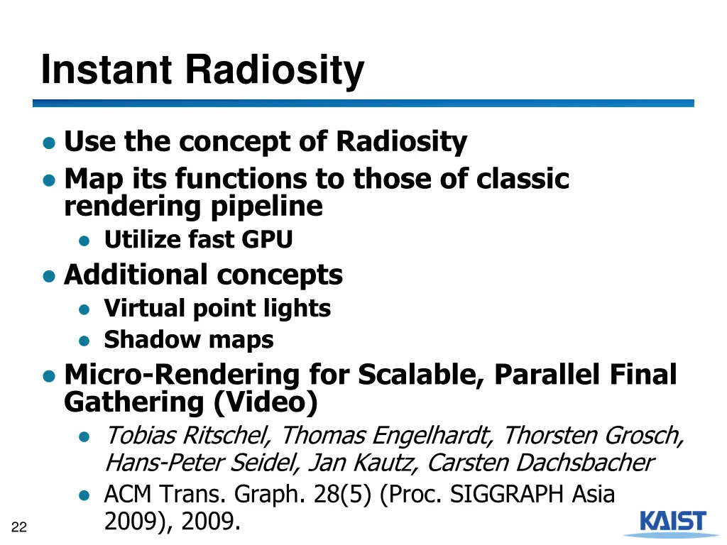 instant radiosity