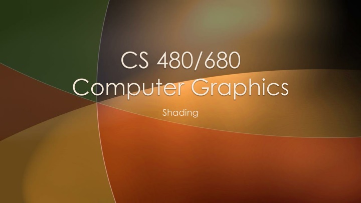 cs 480 680 computer graphics