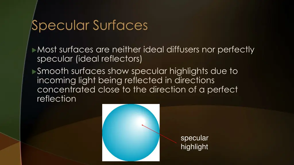 specular surfaces