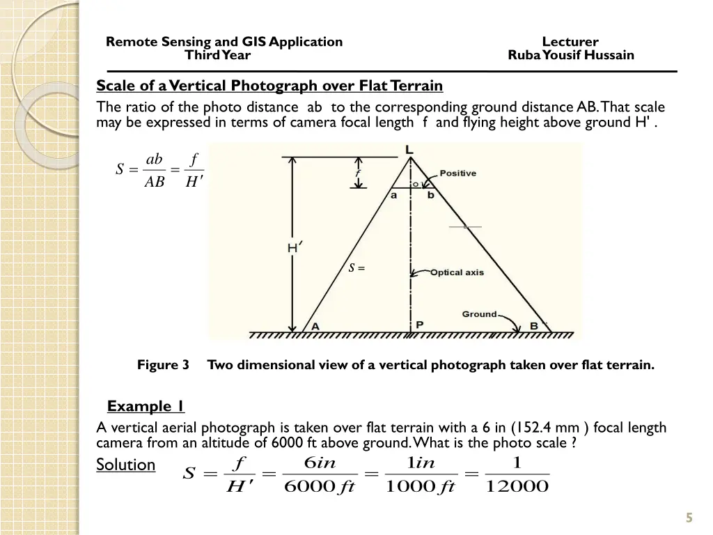 remote sensing and gis application lecturer third 3