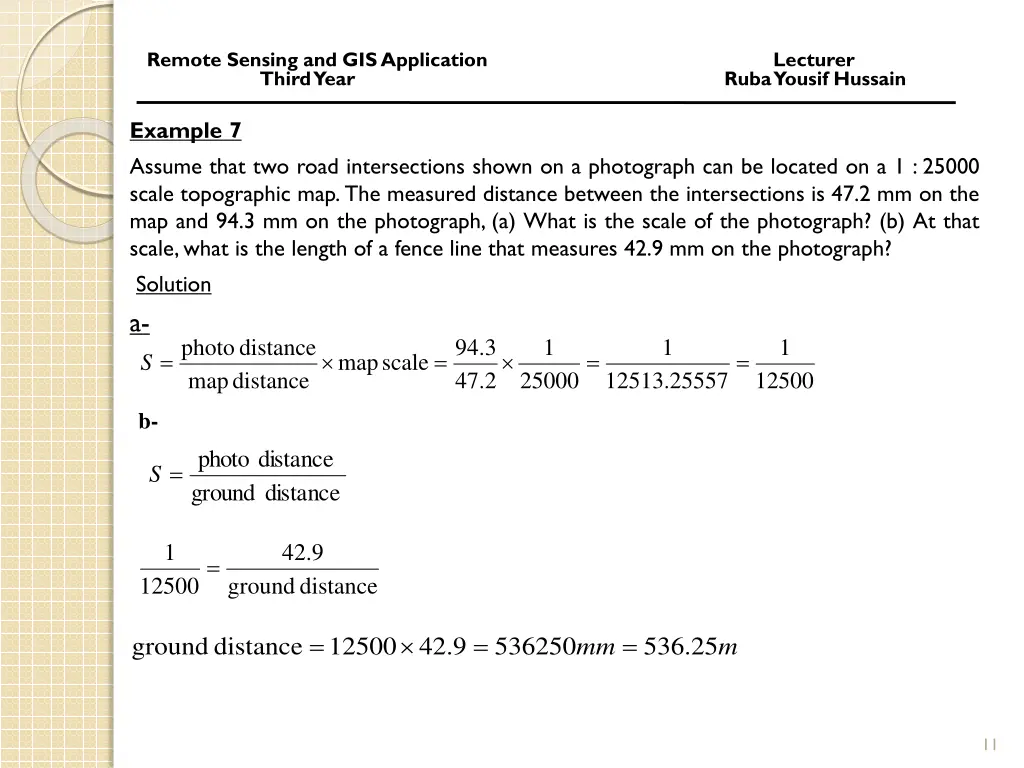 remote sensing and gis application lecturer third 9