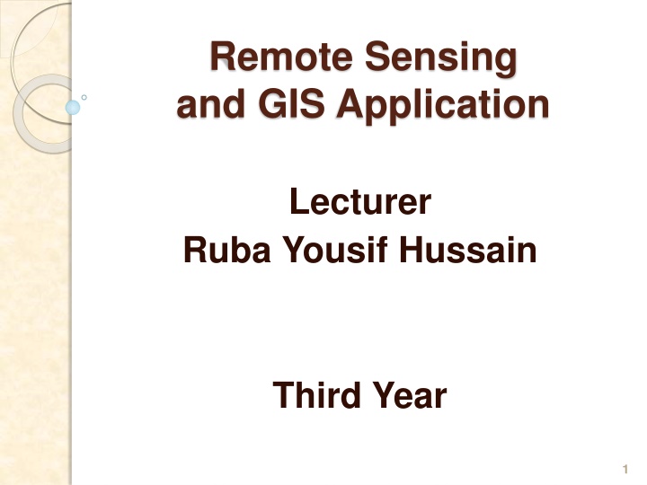 remote sensing and gis application