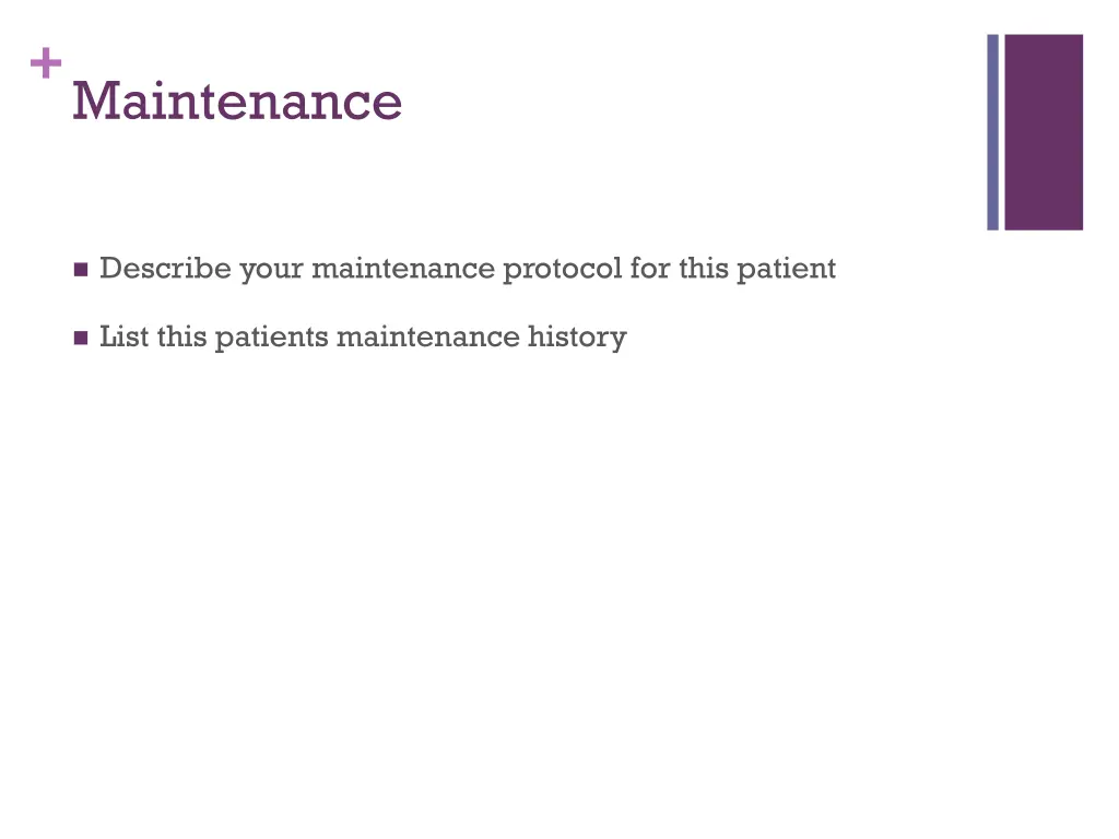 maintenance