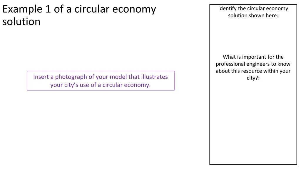 example 1 of a circular economy solution