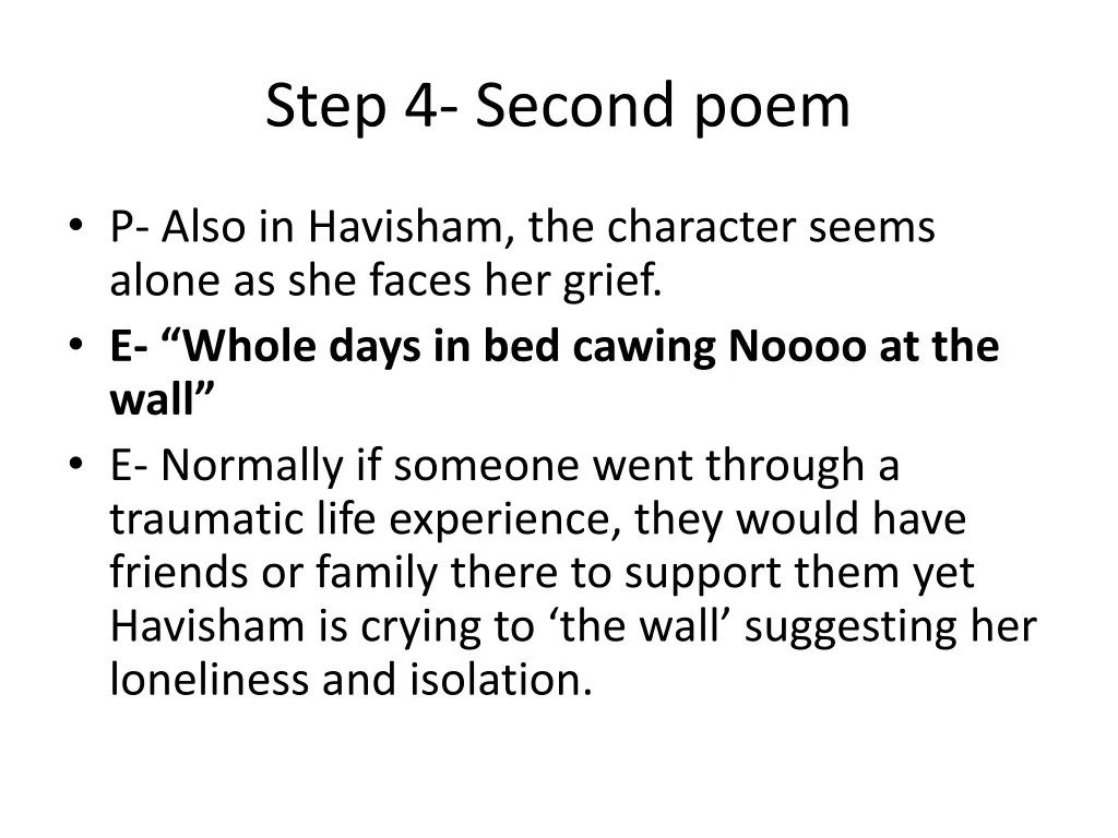 step 4 second poem