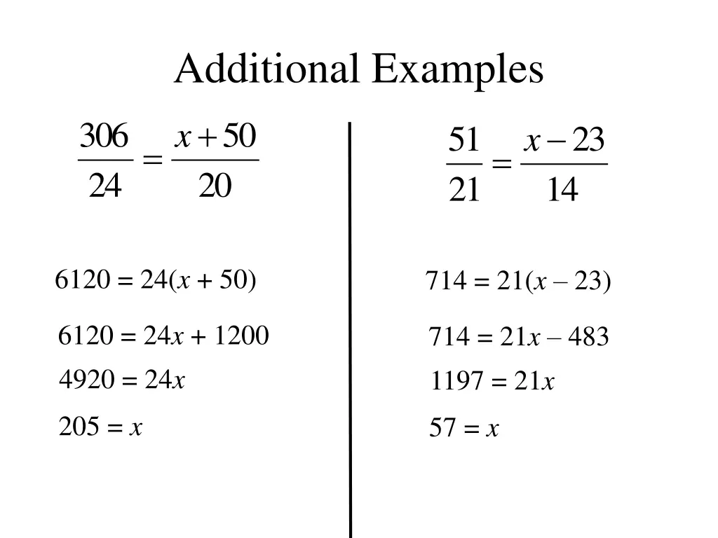 additional examples