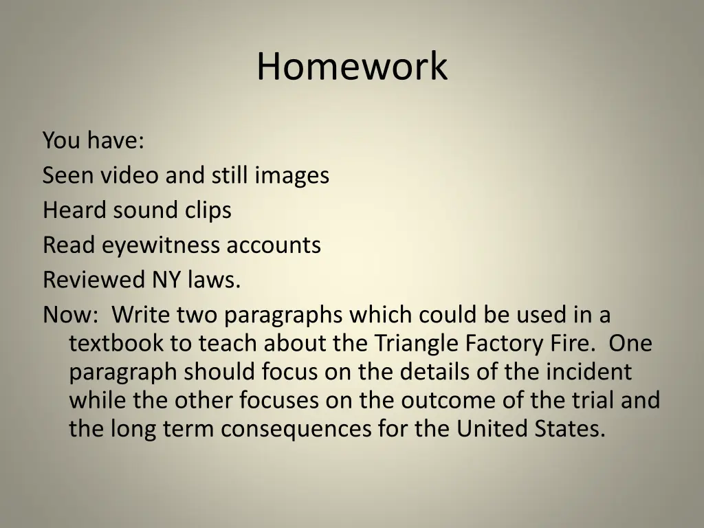 homework