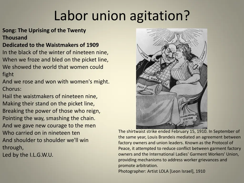 labor union agitation