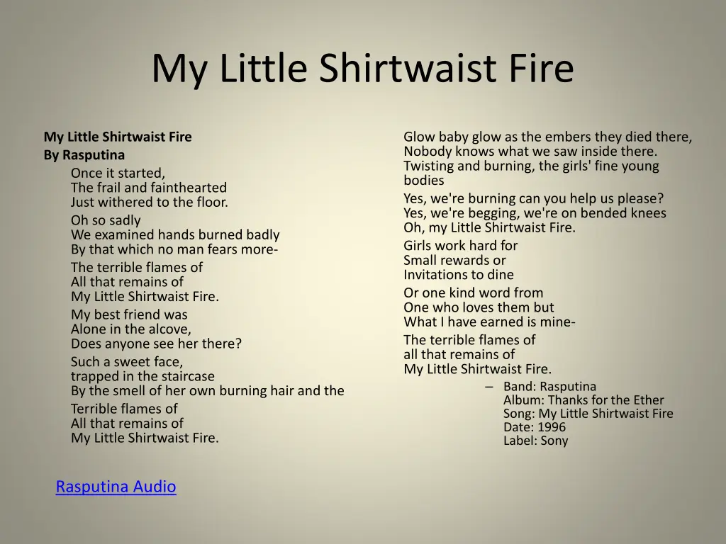 my little shirtwaist fire