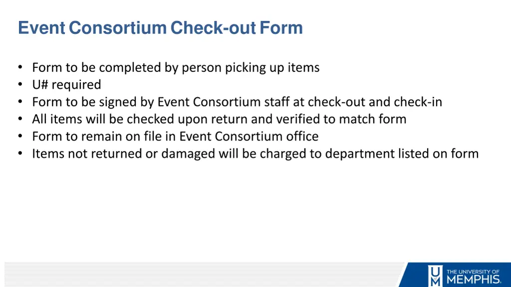 event consortium check out form