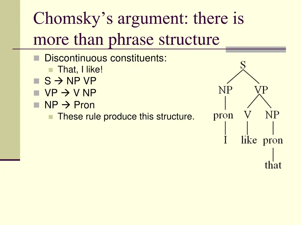 chomsky s argument there is more than phrase