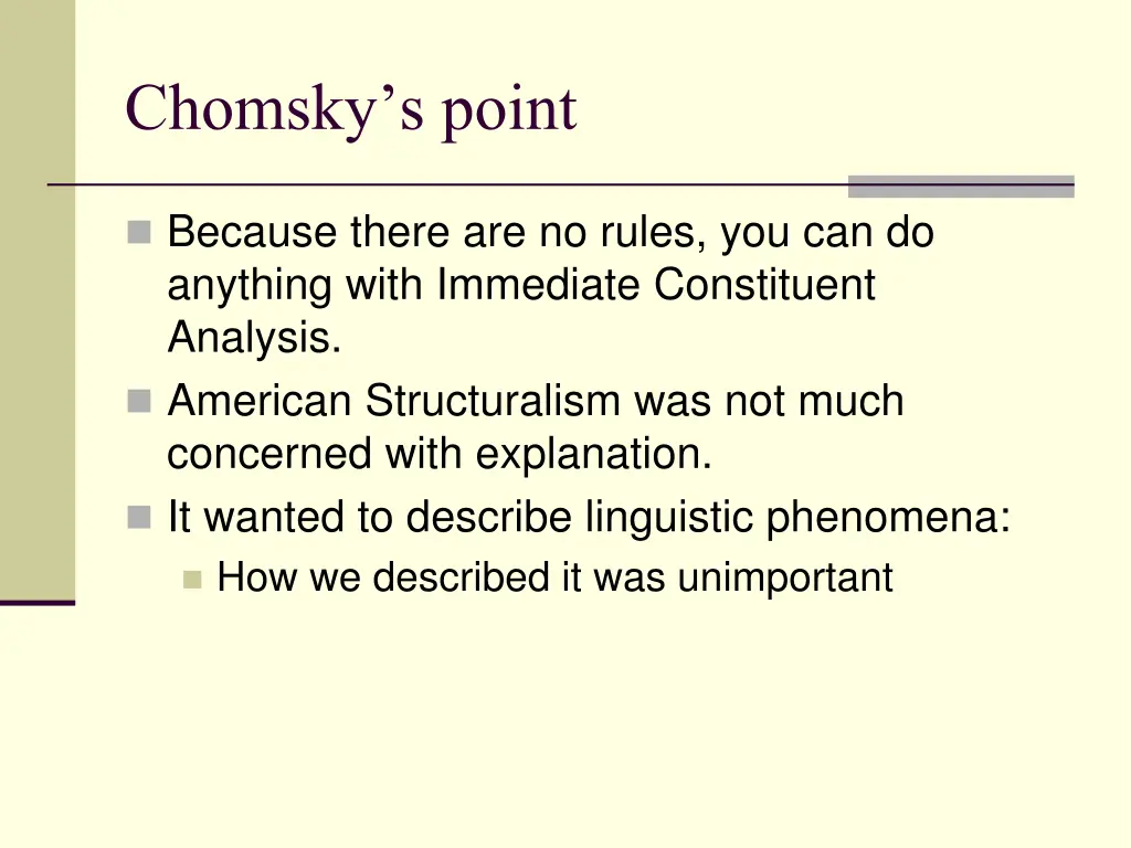 chomsky s point