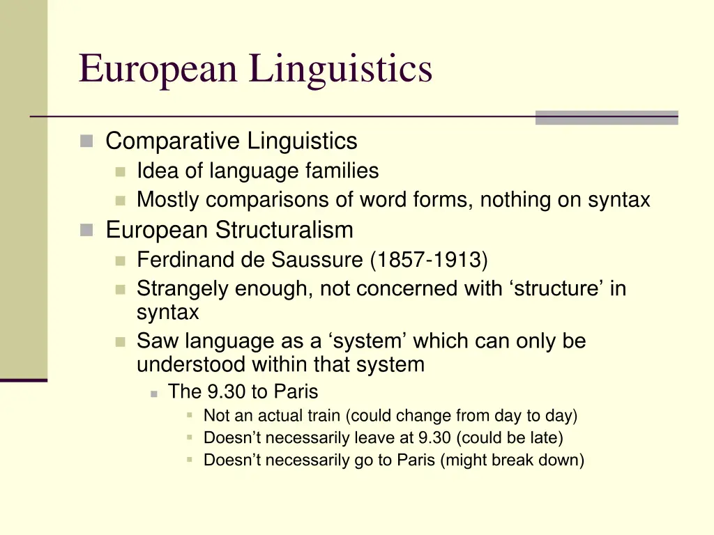 european linguistics 1