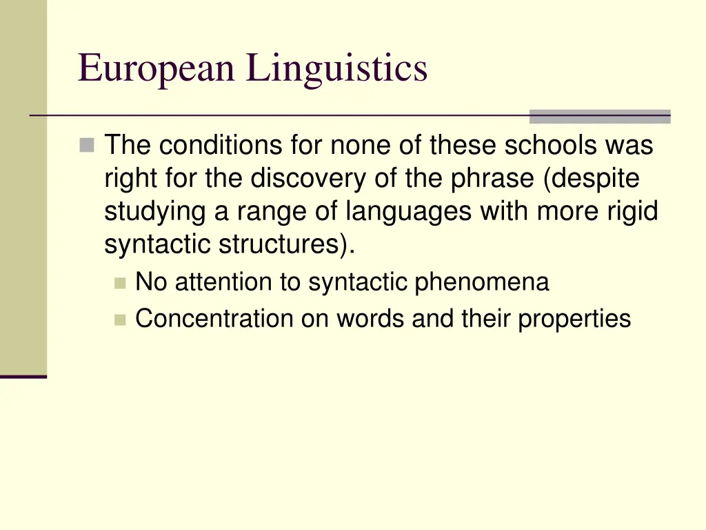 european linguistics 2