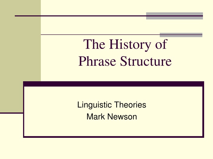 the history of phrase structure