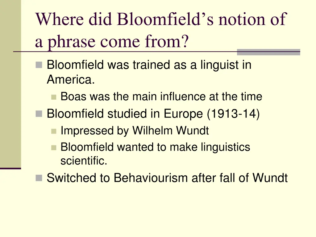 where did bloomfield s notion of a phrase come 2