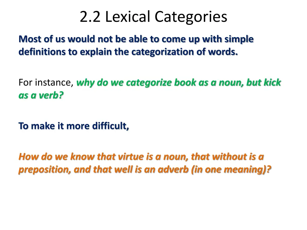 2 2 lexical categories 1