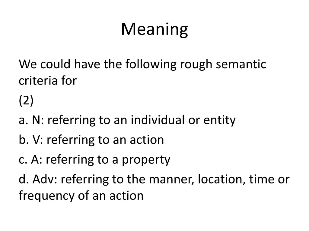 meaning