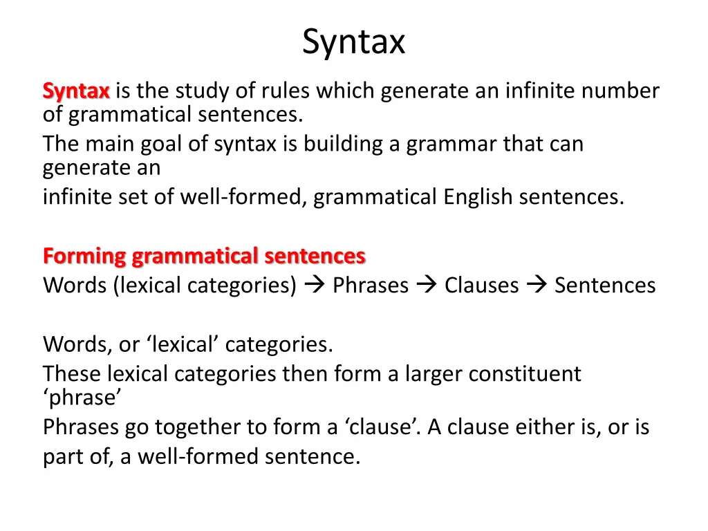 syntax