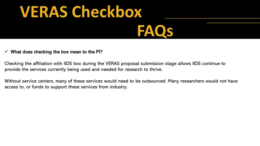 veras checkbox faqs 1